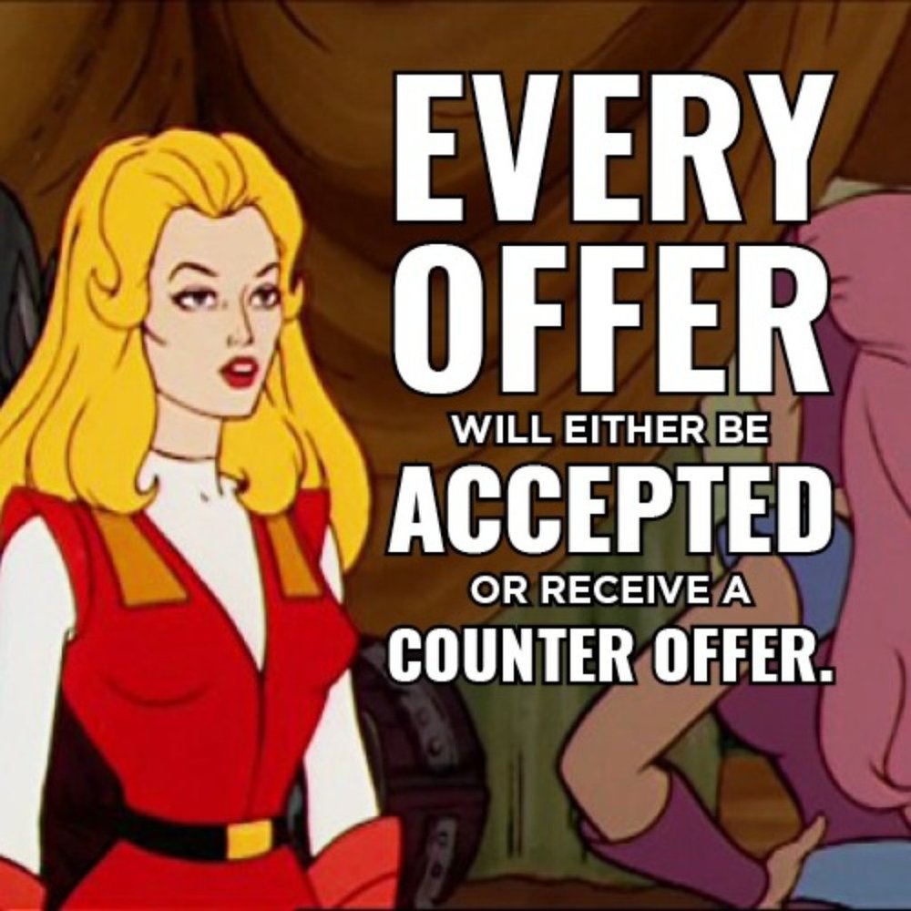 Always willing to negotiate!